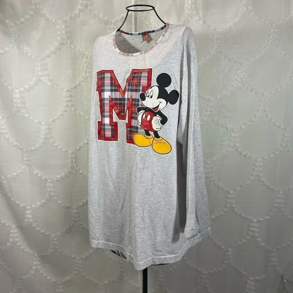Vintage Mickey Mouse shirt with plaid letter - Picture 9 of 9